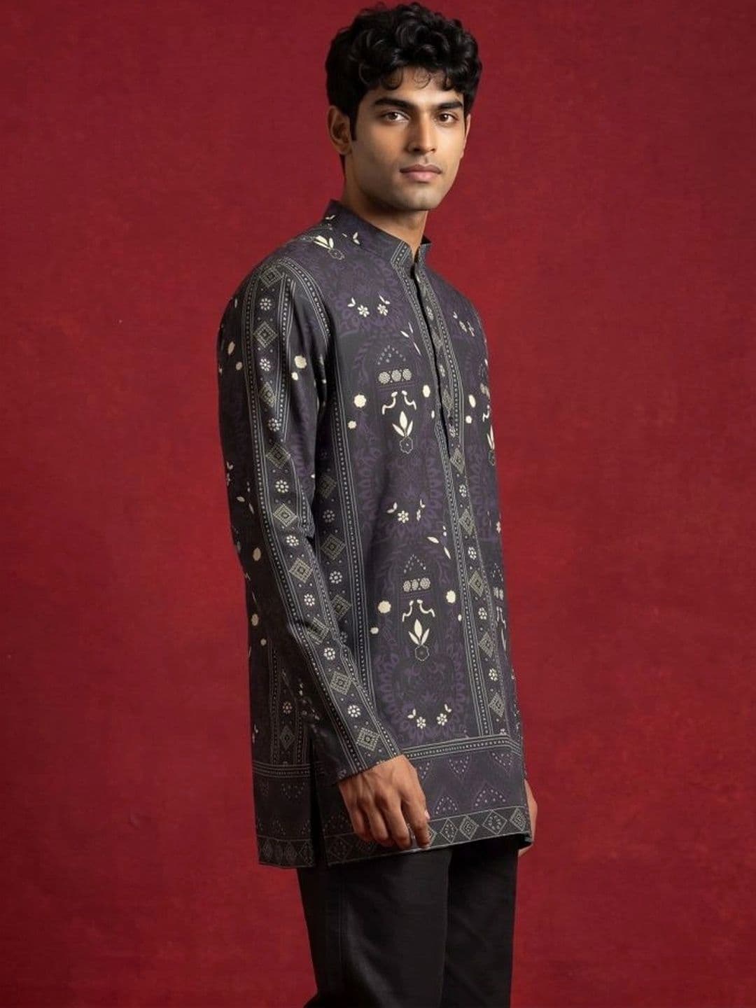Jompers Men Ethnic Motifs Printed Kurta thumbnail 5