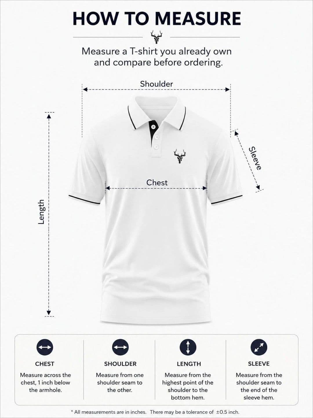 Warrior World Men Brand Logo Polo Collar Pure Cotton T-shirt thumbnail 6