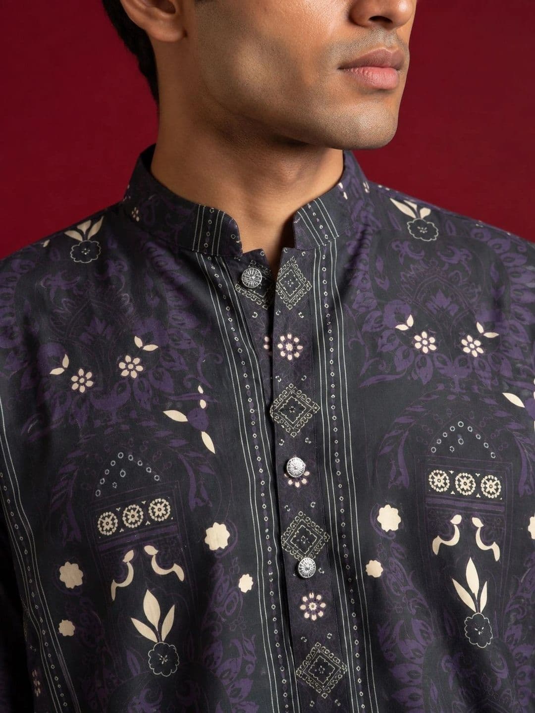 Jompers Men Ethnic Motifs Printed Kurta thumbnail 2