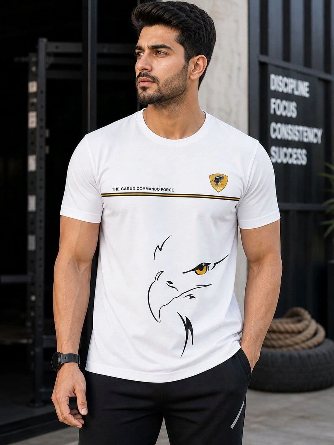 Warrior World Men Printed Pure Cotton T-shirt - view 1