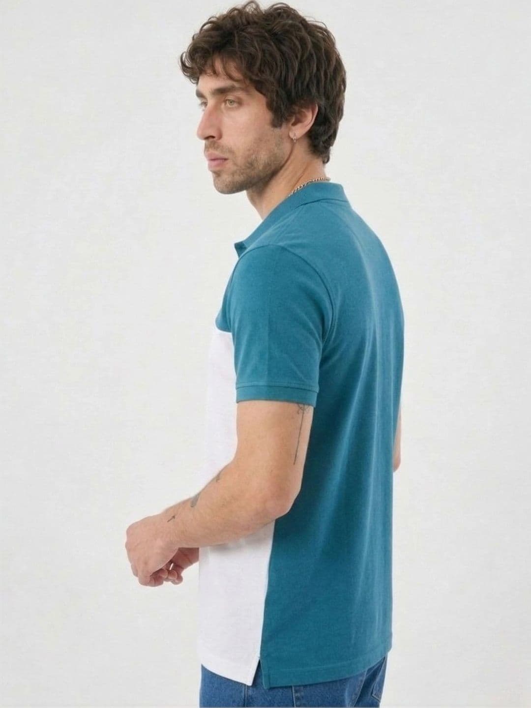 Kook N Keech Men Colourblocked Polo Collar T-shirt thumbnail 2