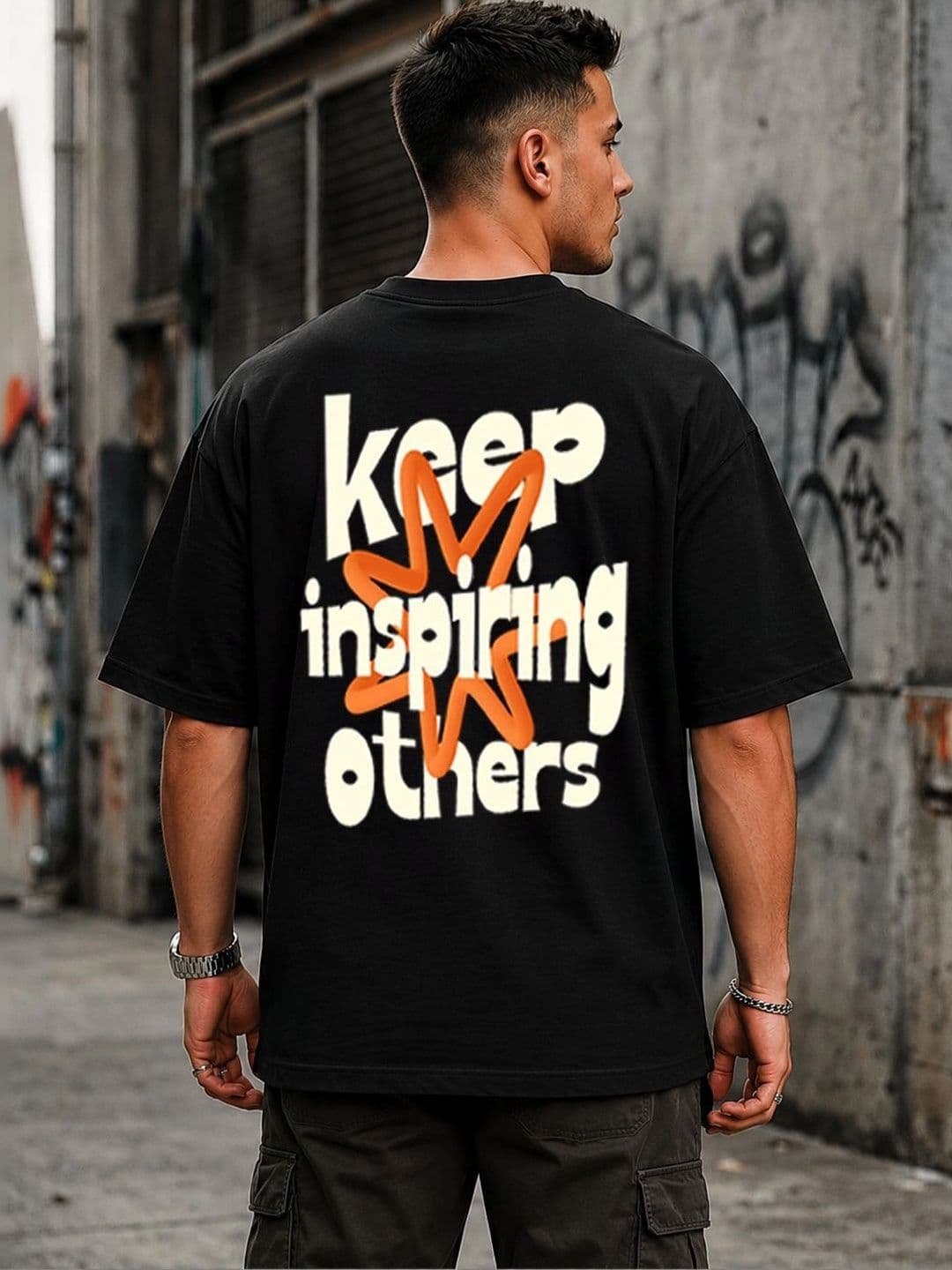PANDA POPS Men Typography Printed T-shirt thumbnail 5