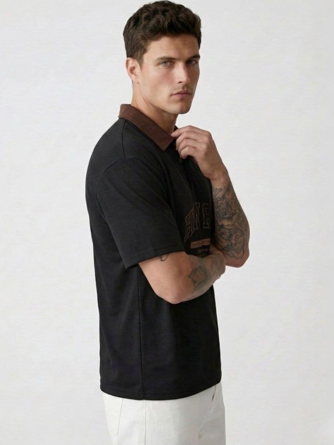 Kook N Keech Men Typography Printed Polo Collar T-shirt thumbnail 3
