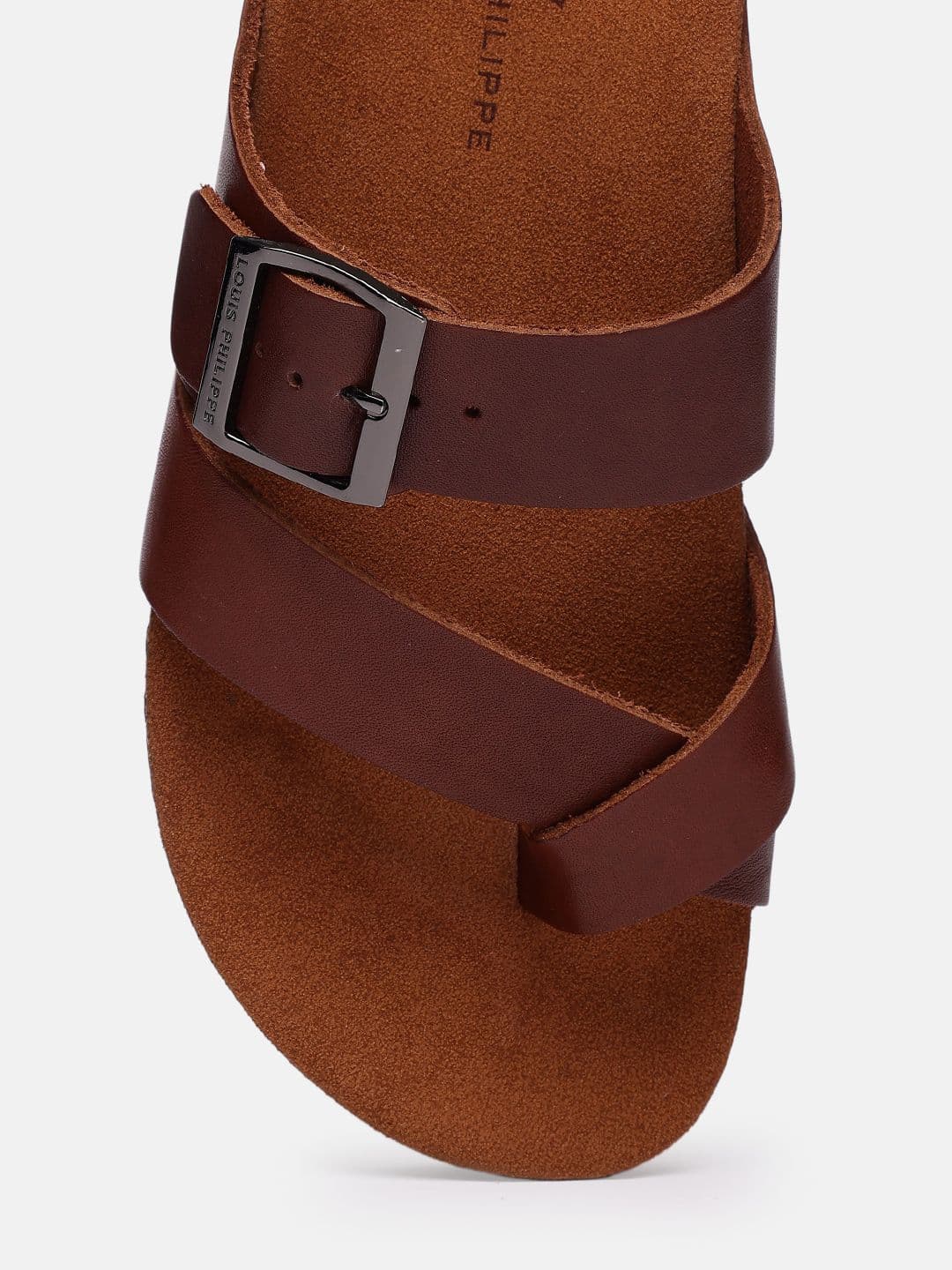 Louis Philippe Men Leather Comfort Sandals thumbnail 3