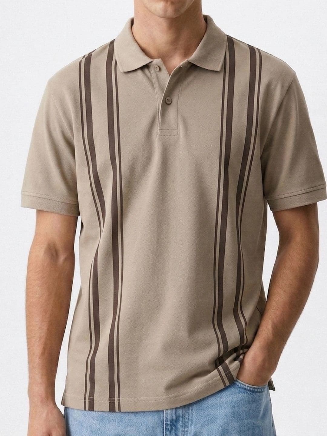 Kook N Keech Men Striped Polo Collar T-shirt thumbnail 3