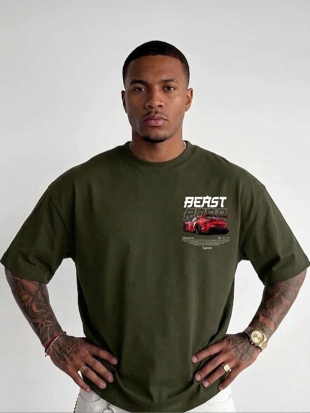 HUMMING TONE Men Printed Drop-Shoulder Sleeves T-shirt - view 1