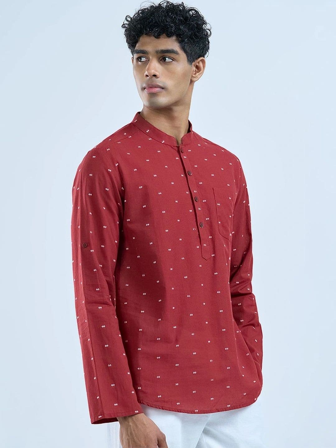 indus route by Pantaloons Men Ethnic Motifs Printed Kurta thumbnail 2