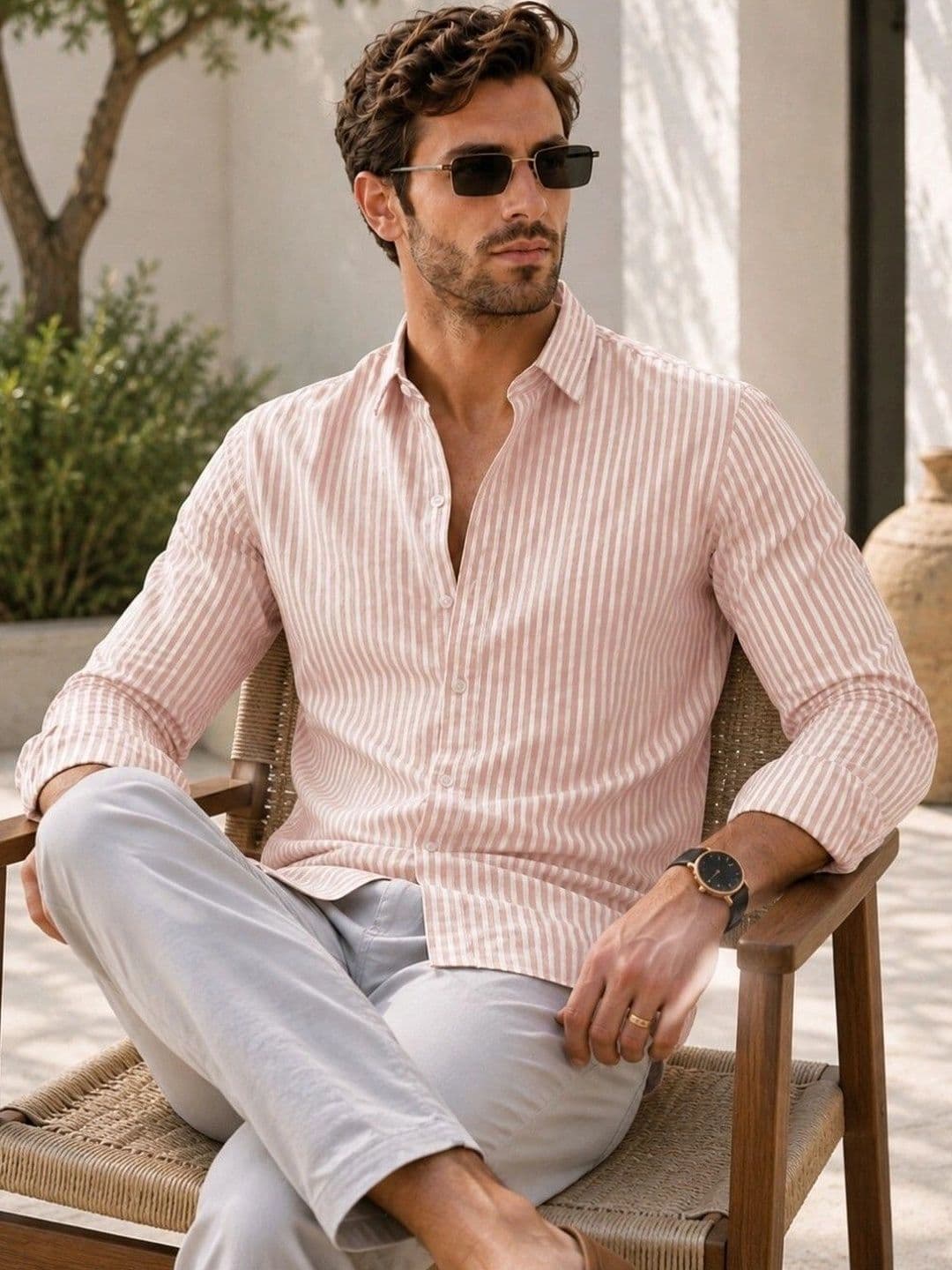 RINK ENTERPRISE Men Striped Casual Shirt thumbnail 3
