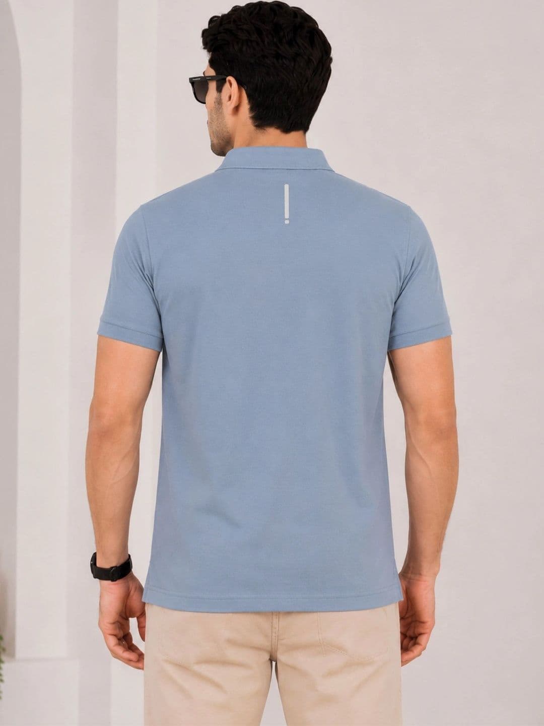 VELS CLOTHING Men Printed Polo Collar Bio Finish T-shirt thumbnail 2