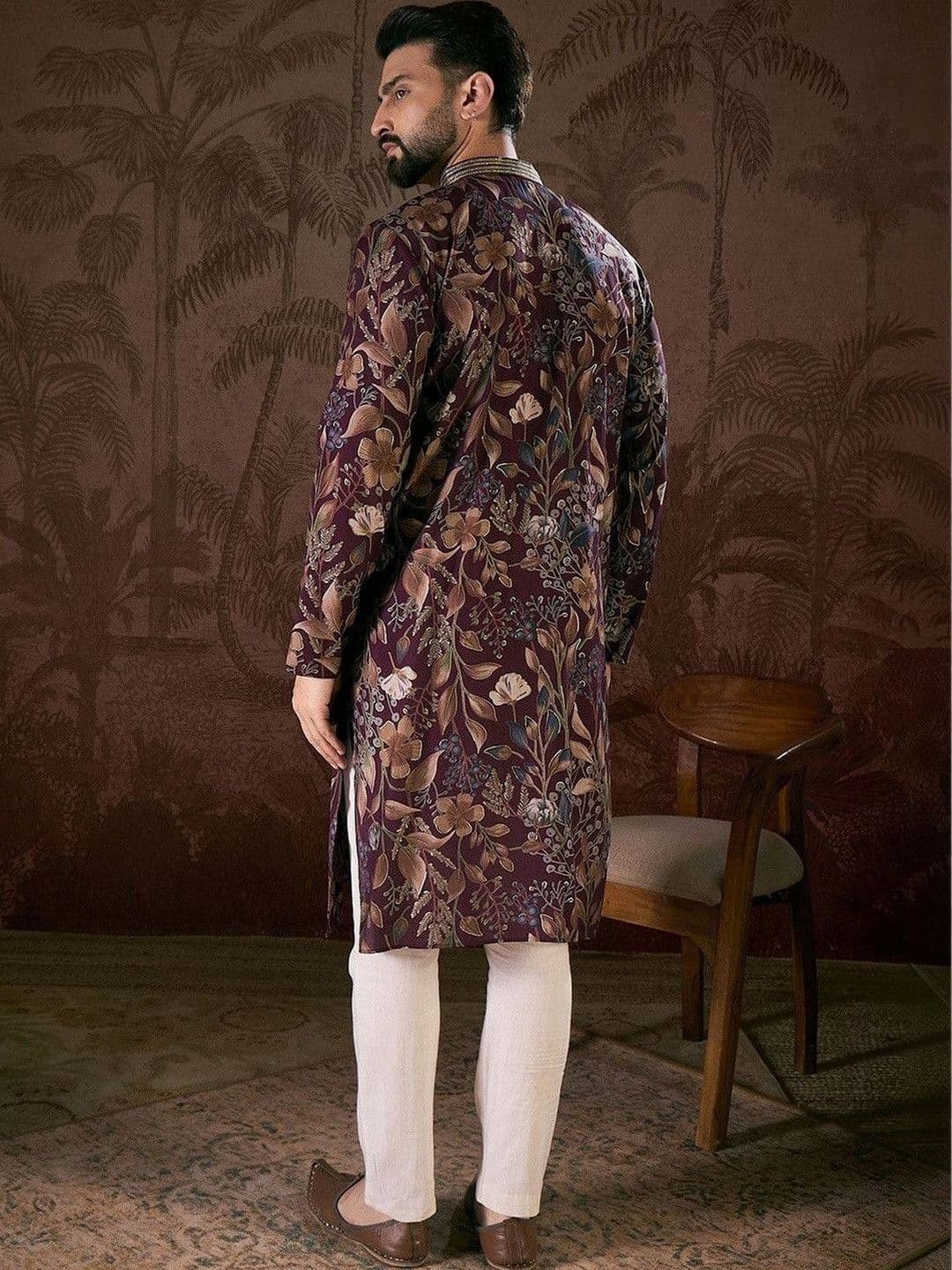 Ethnic Bay Men Floral Printed Kurta thumbnail 7