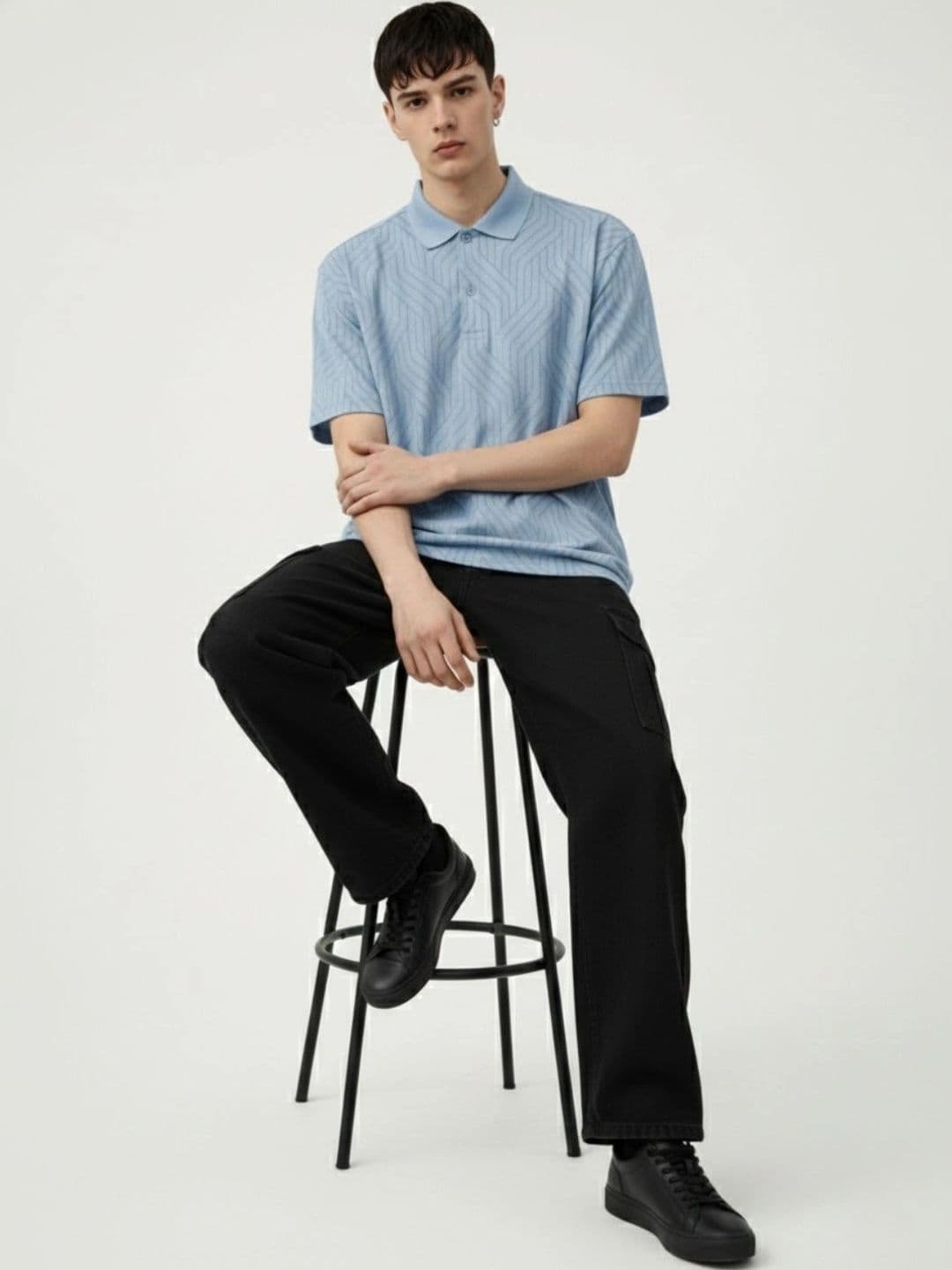 HERE&NOW Men Polo Collar T-shirt thumbnail 4