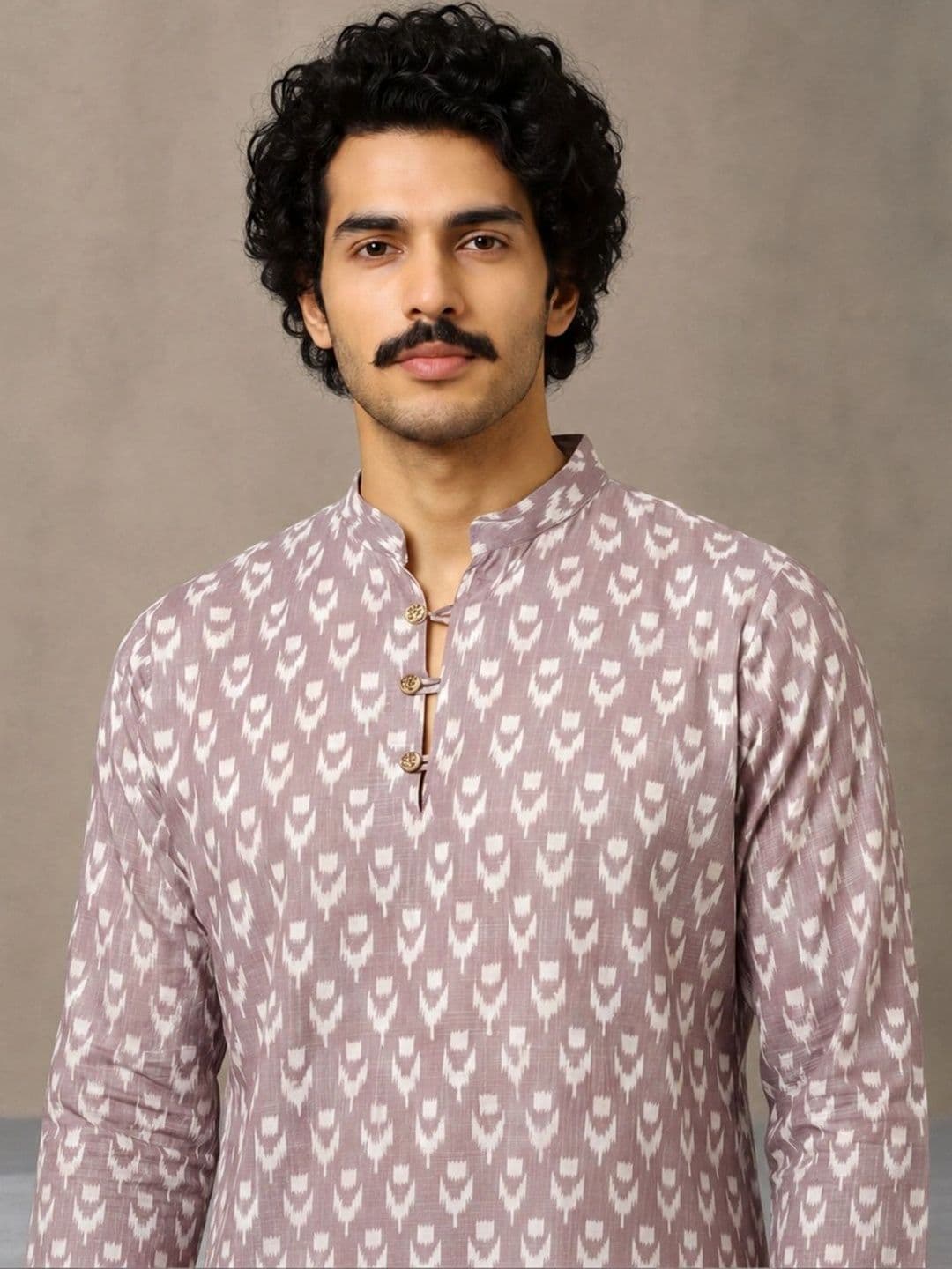Navibhu Printed Pure Cotton Mandarin Collar Short Kurta thumbnail 2