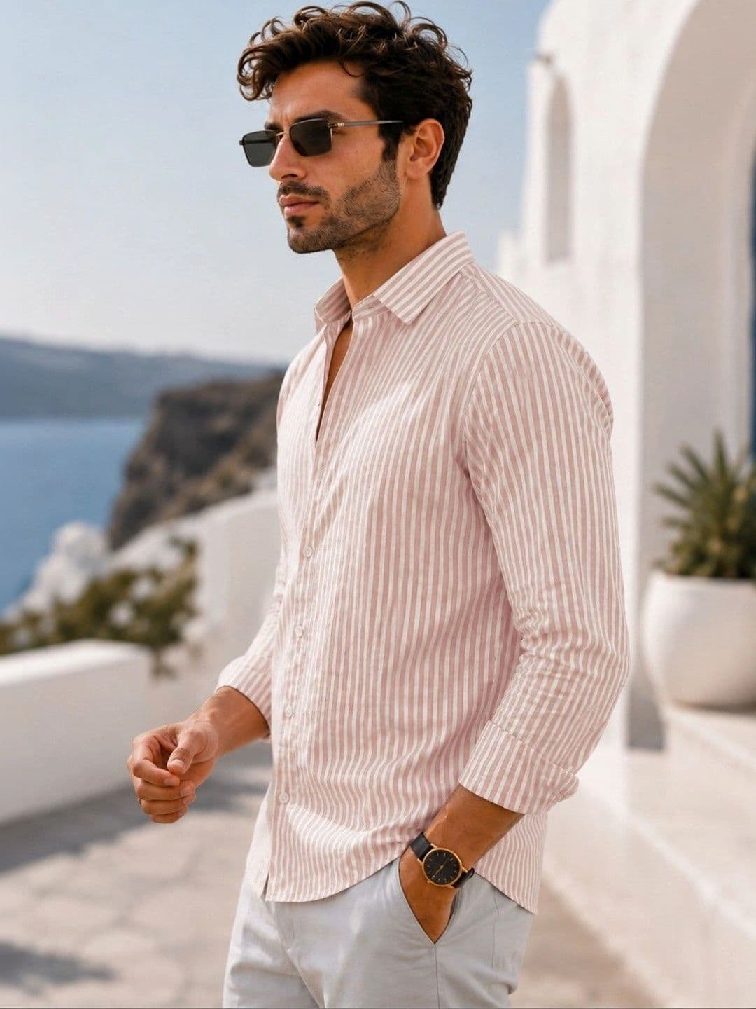 RINK ENTERPRISE Men Striped Casual Shirt thumbnail 4