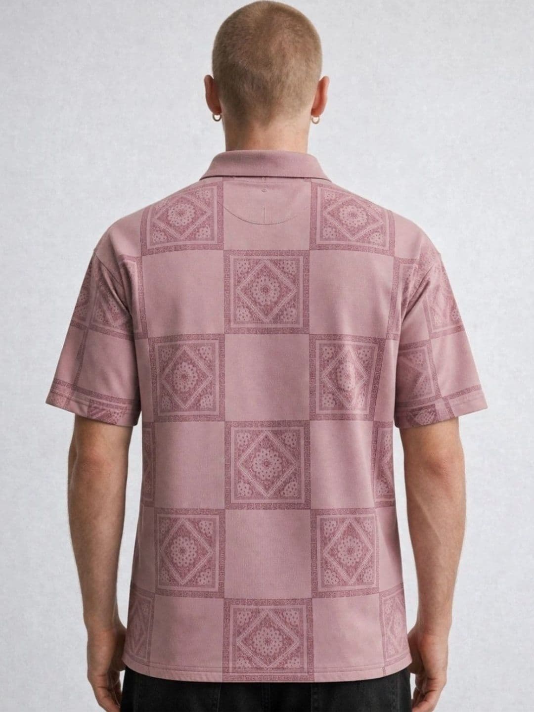 HERE&NOW Men Printed Polo Collar T-shirt thumbnail 5