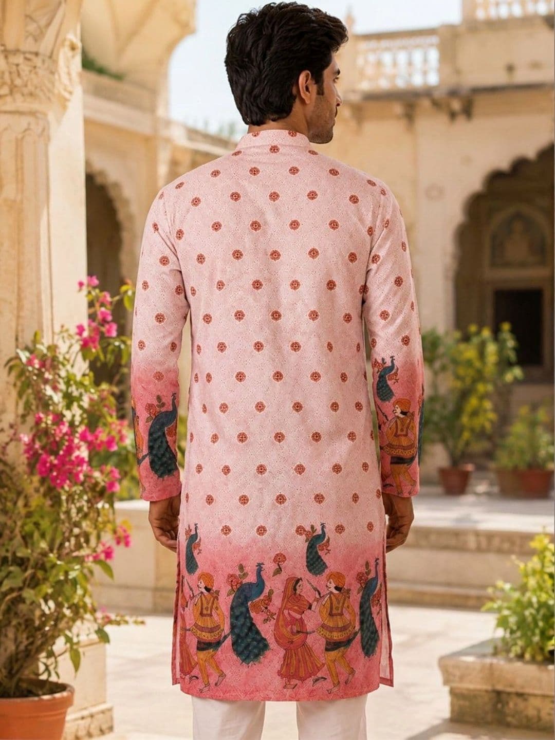 CB-COLEBROOK Men Ethnic Motifs Printed Kurta thumbnail 4