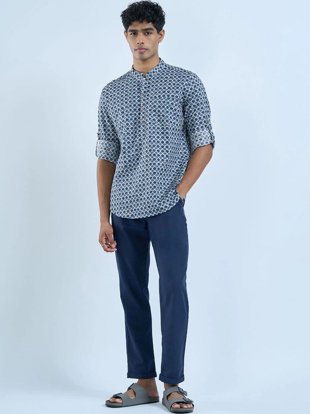 indus route by Pantaloons Men Printed Indie Prints Kurta thumbnail 3