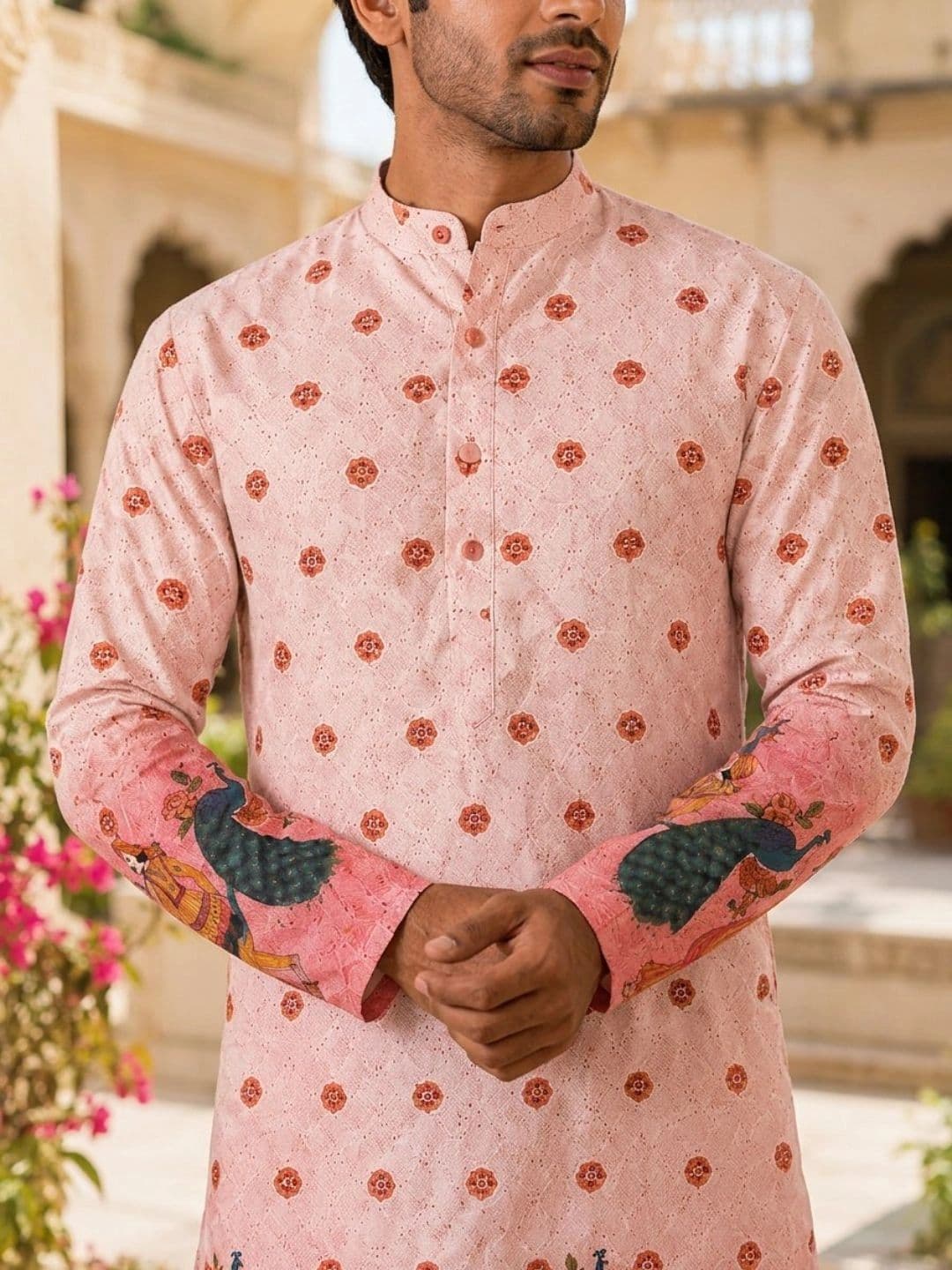 CB-COLEBROOK Men Ethnic Motifs Printed Kurta thumbnail 5