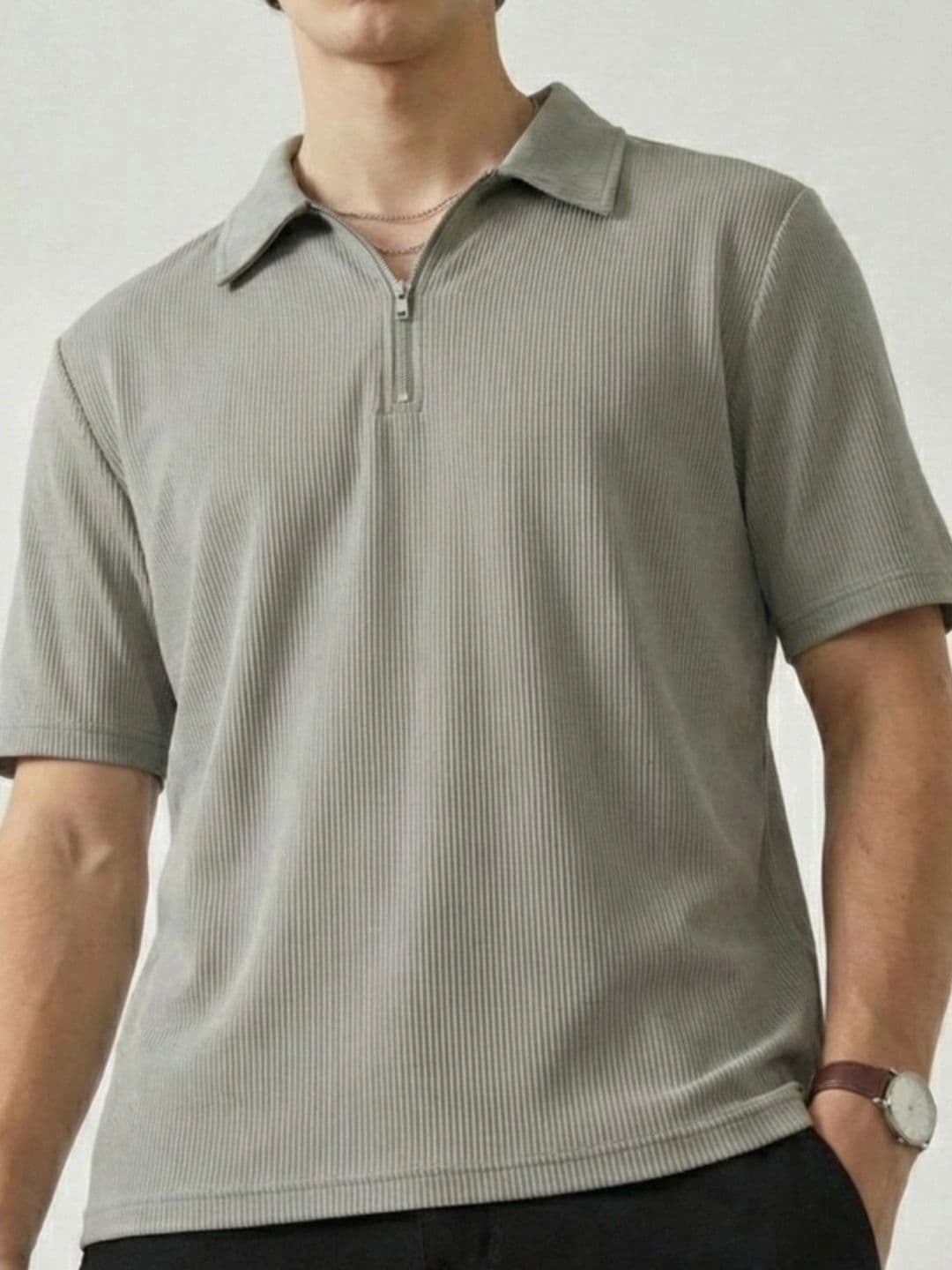 HERE&NOW Men Polo Collar T-shirt thumbnail 5