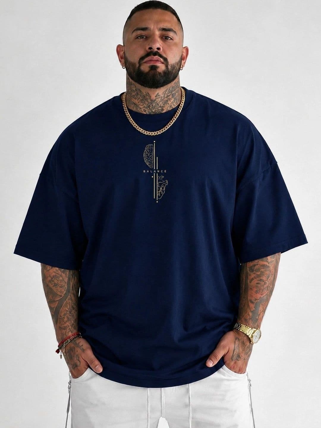 Moda Rapido Men Printed Drop-Shoulder Sleeves T-shirt thumbnail 6
