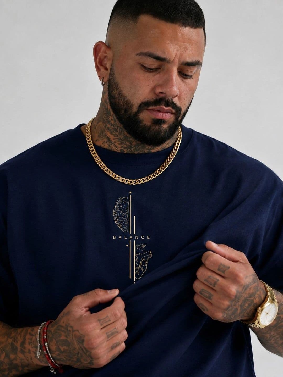 Moda Rapido Men Printed Drop-Shoulder Sleeves T-shirt thumbnail 3