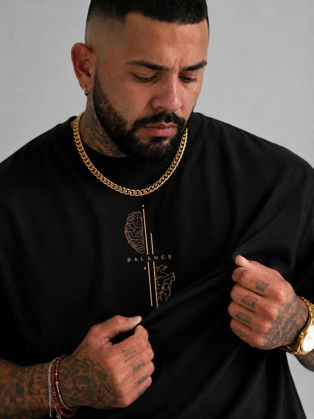 Moda Rapido Men Printed Drop-Shoulder Sleeves T-shirt thumbnail 5