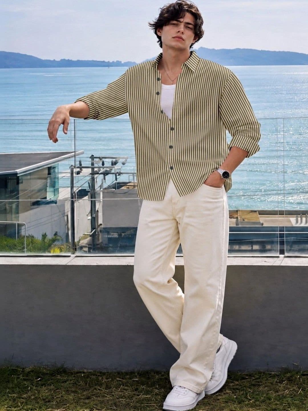 RINK ENTERPRISE Men Striped Casual Shirt thumbnail 4