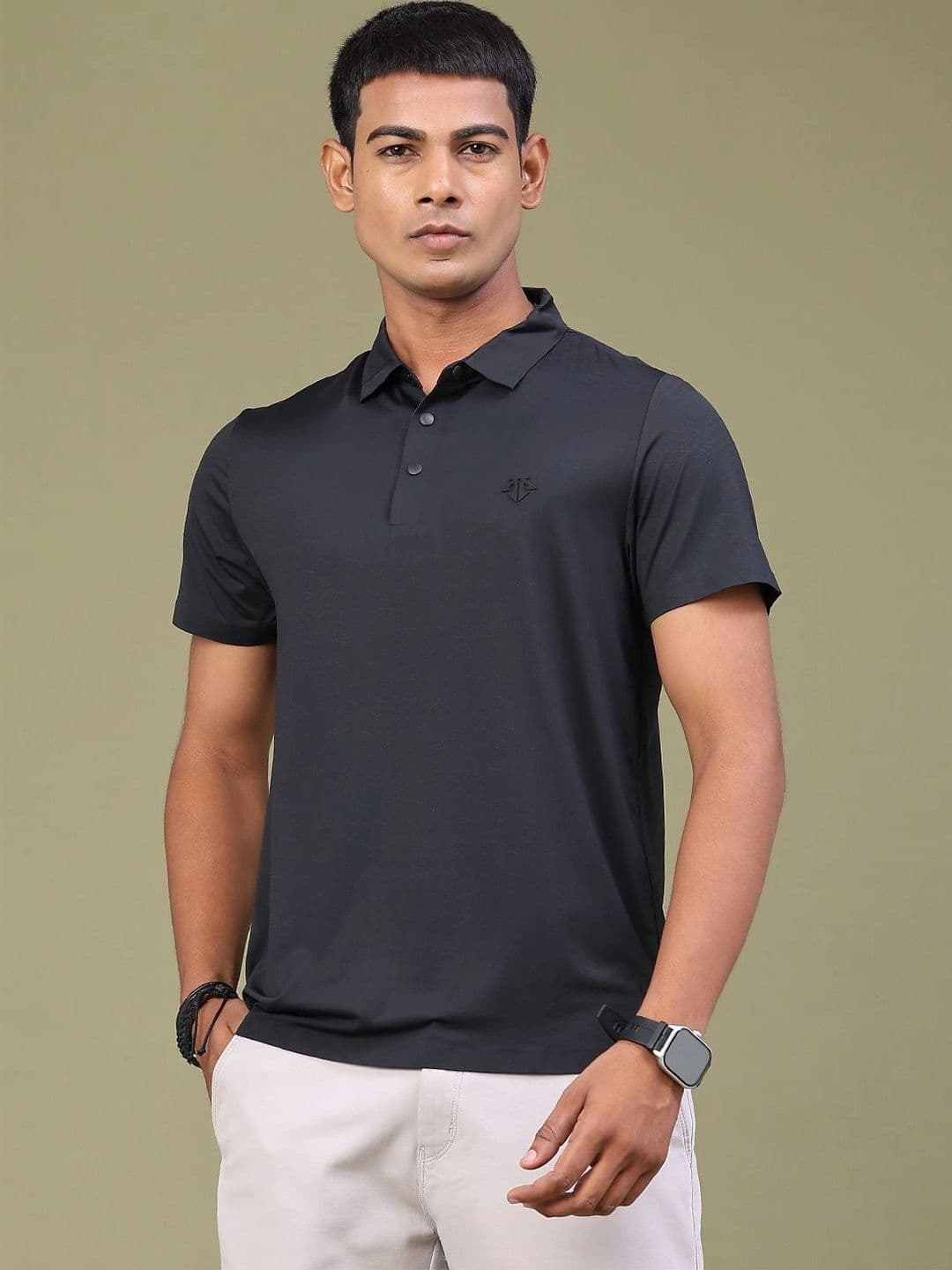 V-Mart Men Polo Collar Slim Fit T-shirt thumbnail 2