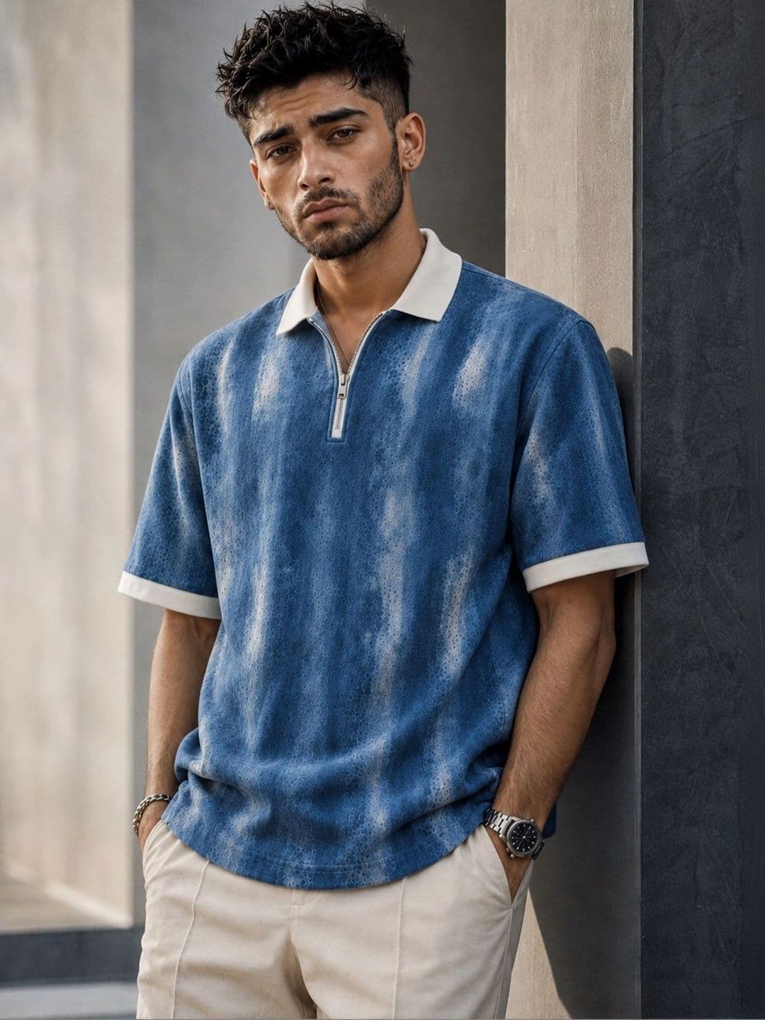 Force Men Dyed Polo Collar T-shirt - view 1