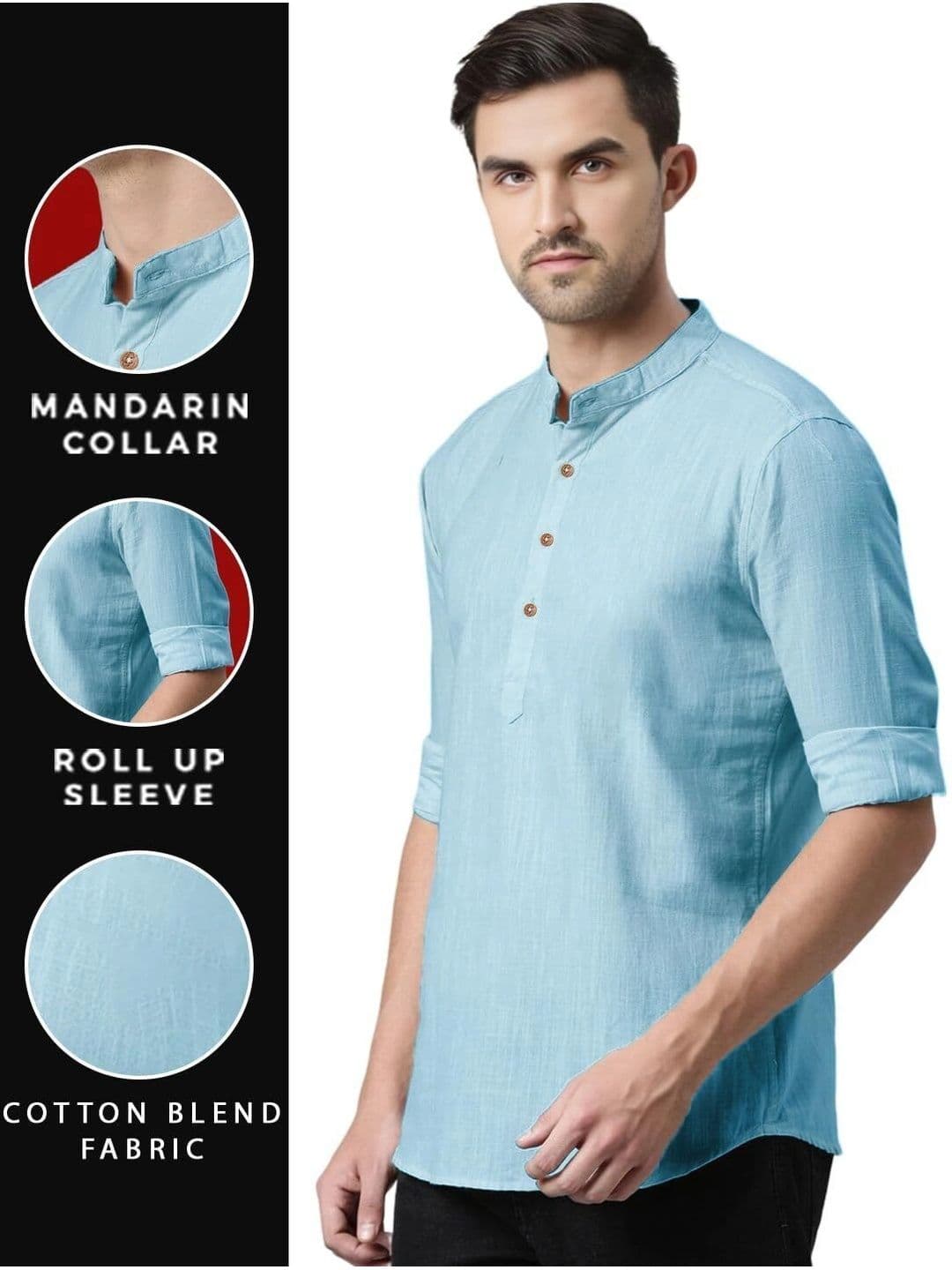 Amrit Trending Men Pack of 2 Solid Kurta thumbnail 3