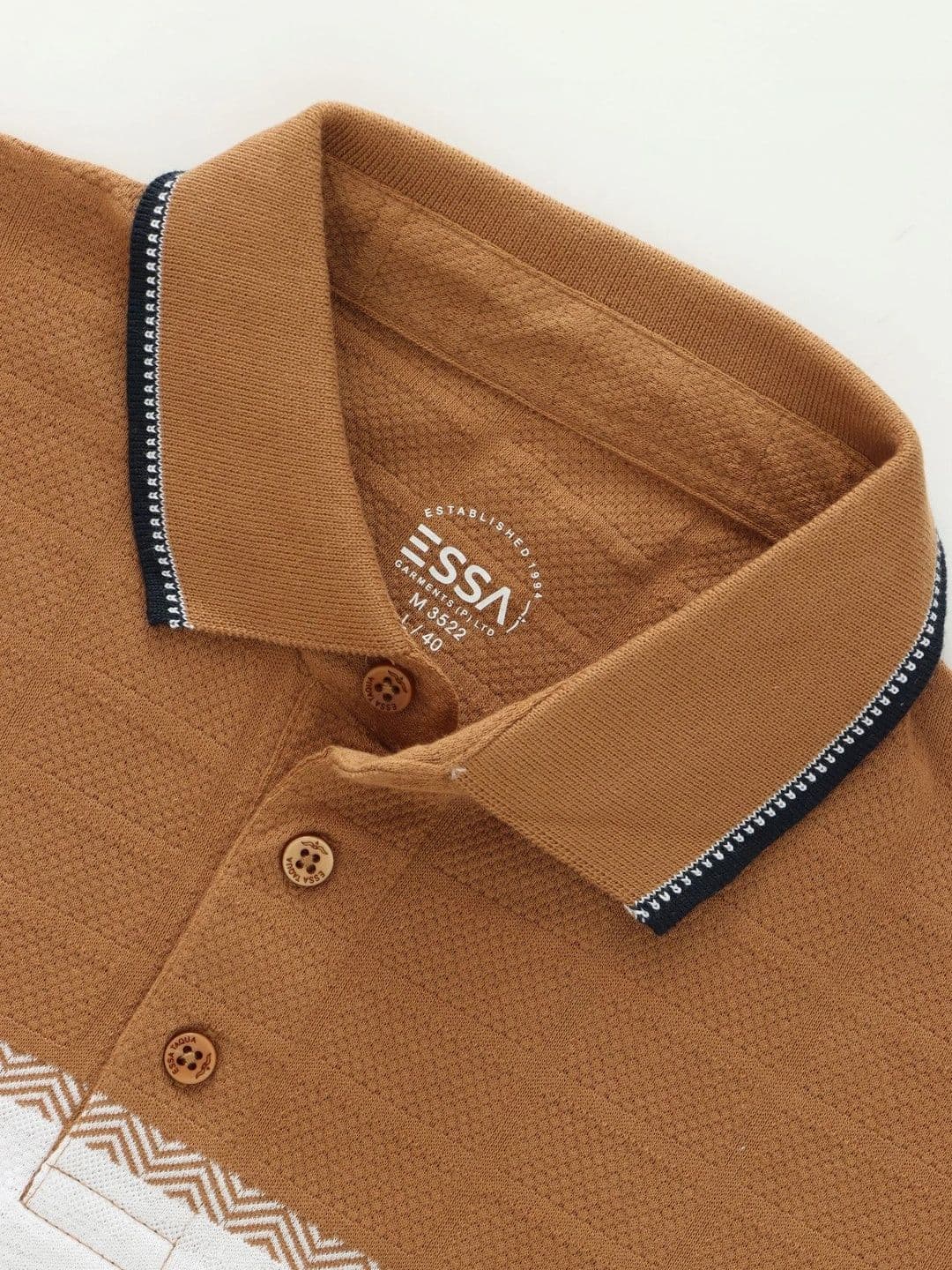 ESSA Men Colourblocked Polo Collar Pockets T-shirt thumbnail 5