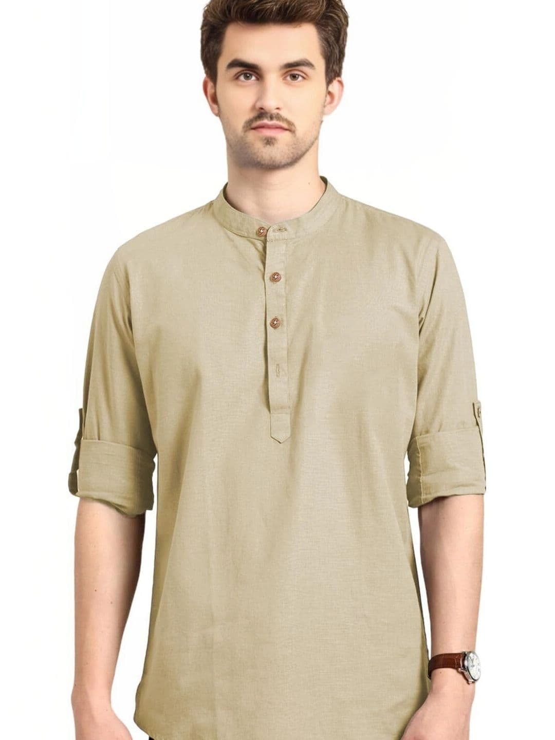 Amrit Trending Men Pack of 2 Cotton Mandarin Collar Kurta - view 1
