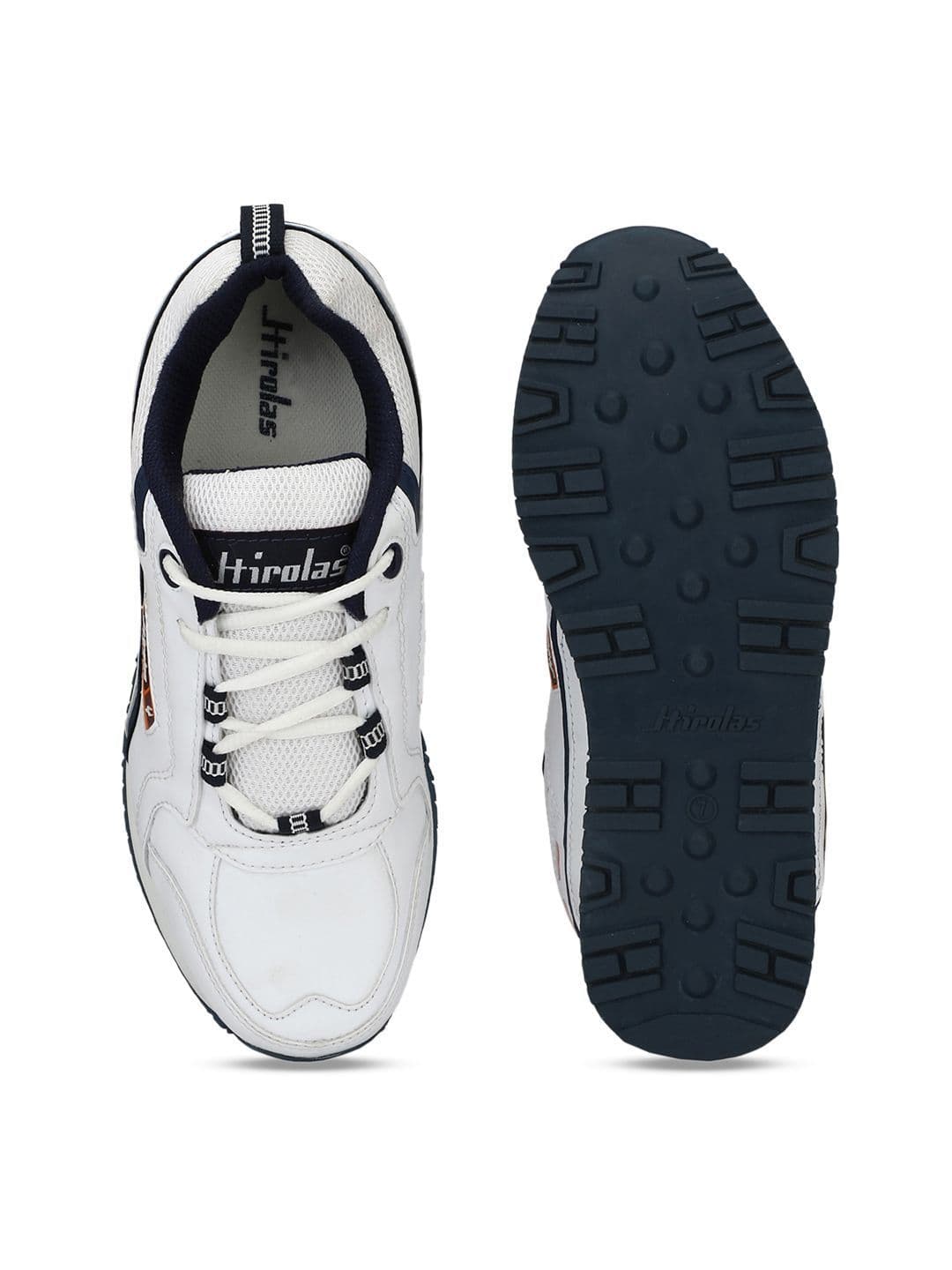 HIROLAS Men White Running Shoes thumbnail 4