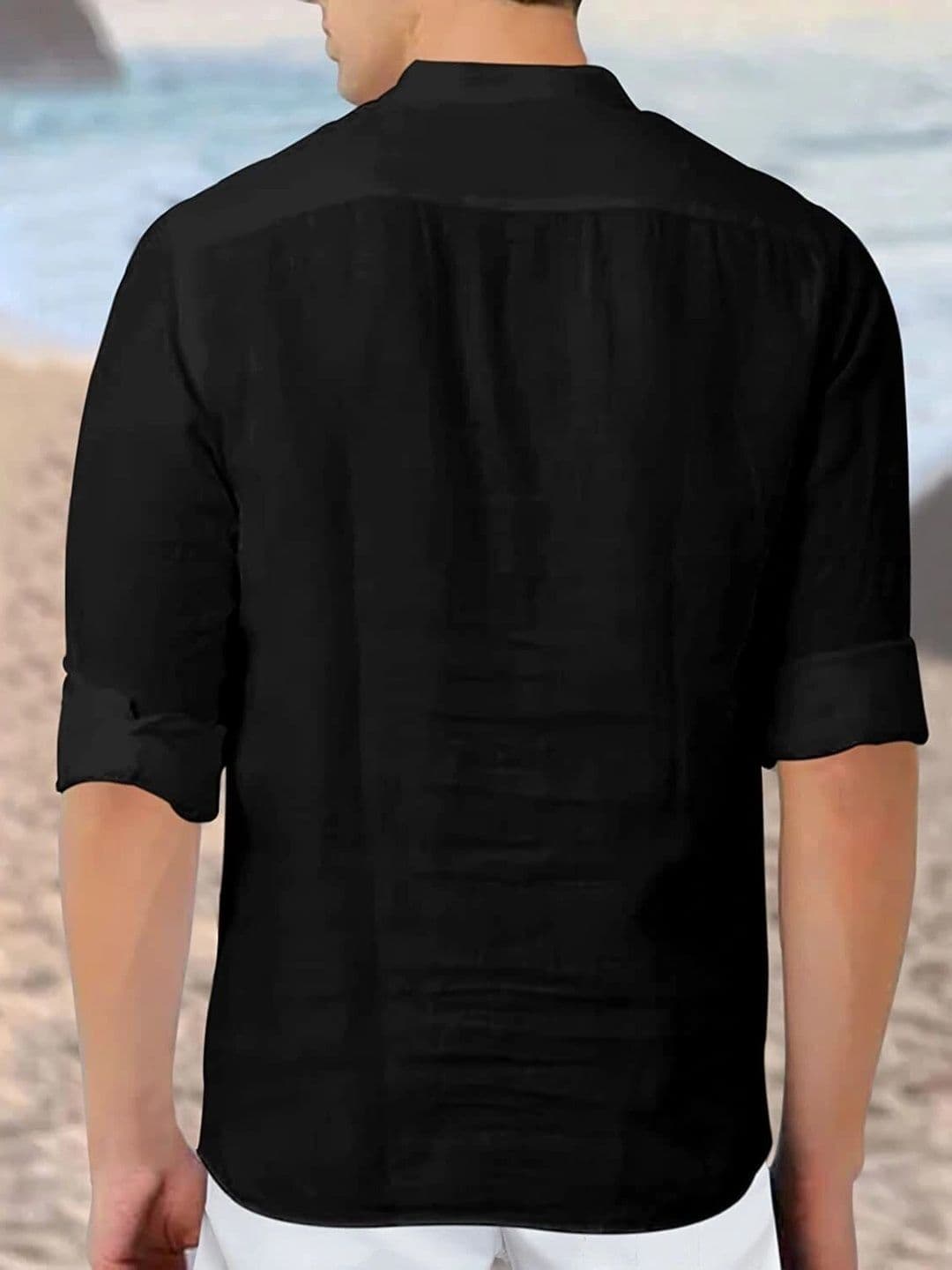 Amrit Trending Men Solid Straight Short Kurta thumbnail 2