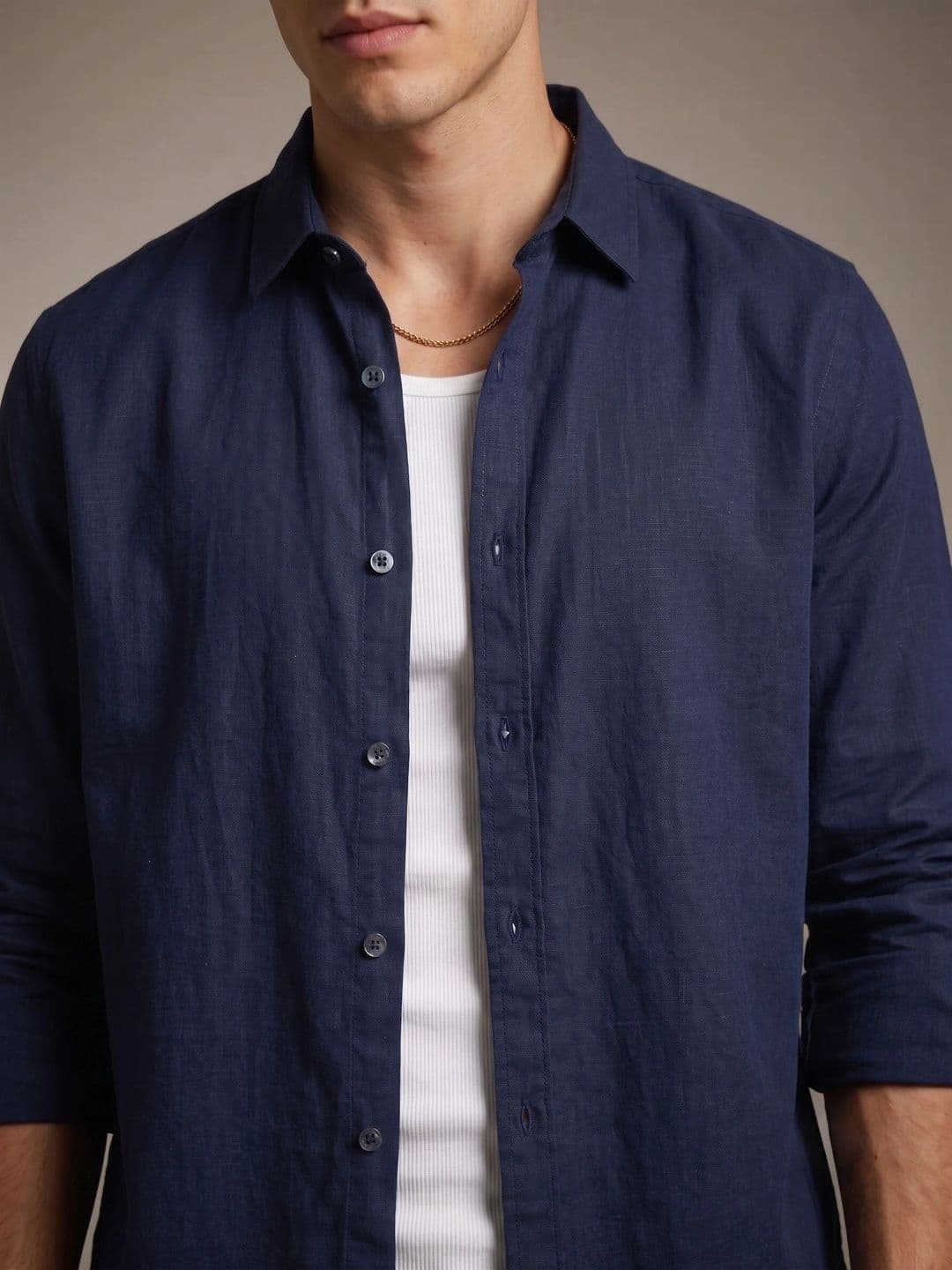 glitchez Navy Blue Regular Fit Casual Shirt thumbnail 4