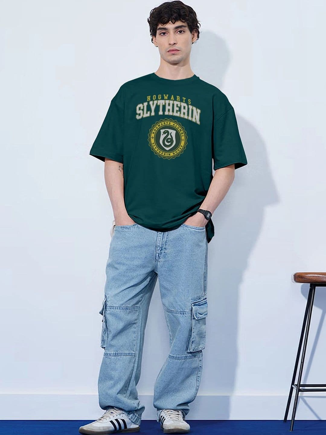 Moda rapido X TOGS & TERRE Men Printed Drop-Shoulder Sleeves Organic Cotton Blend T-shirt thumbnail 3