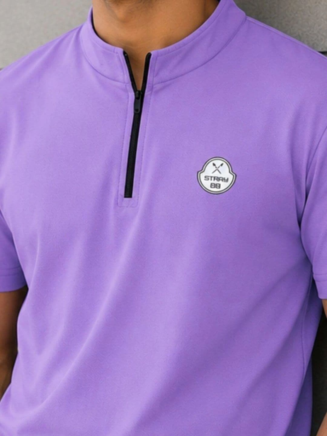STRAY88 Lavender Brand Logo High Neck T-shirt thumbnail 3