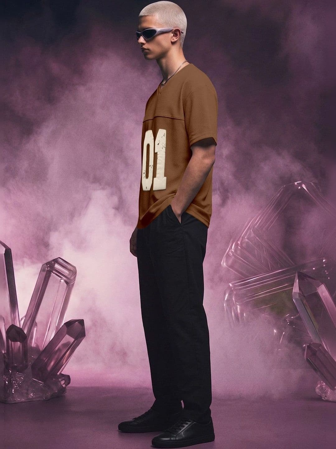 FTX Men Typography V-Neck T-shirt thumbnail 3