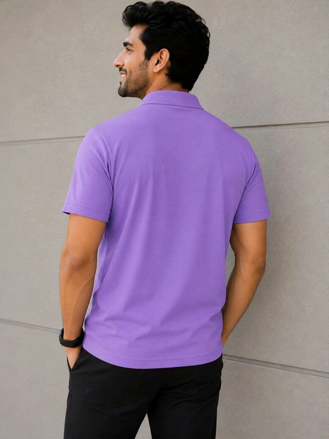 STRAY88 Lavender Brand Logo High Neck T-shirt thumbnail 5