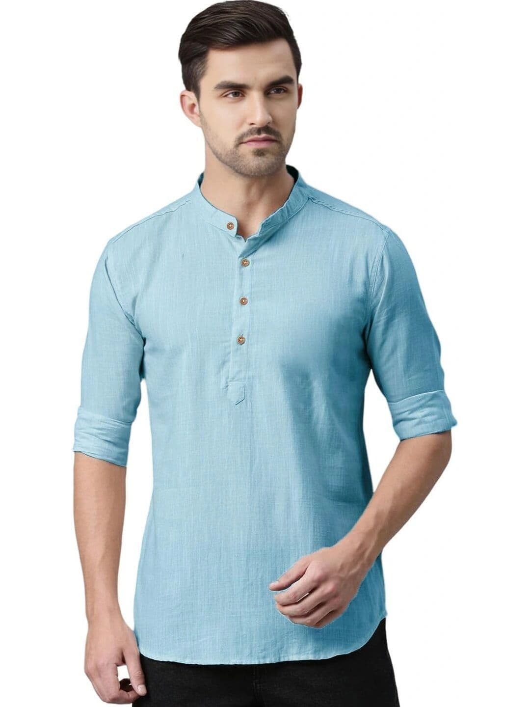 Amrit Trending Men Pack of 2 Solid Kurta thumbnail 5