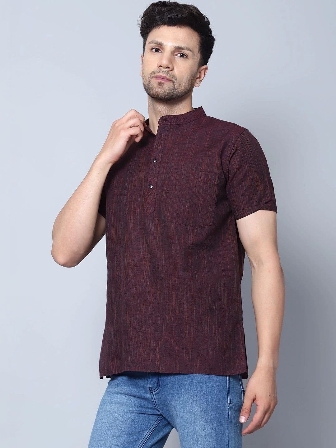 Latest Chikan Garments Men Khadi Kurta thumbnail 4