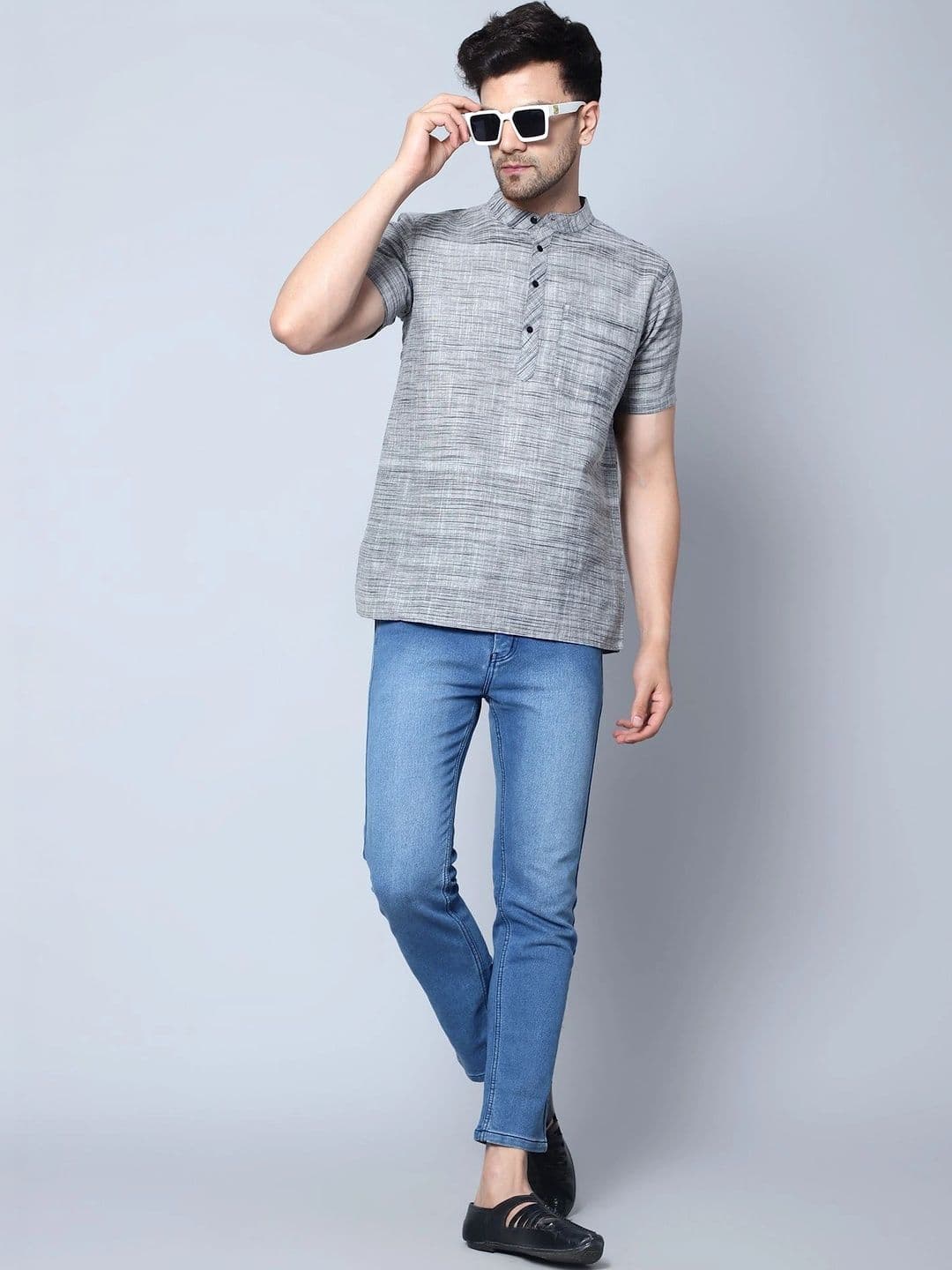 Latest Chikan Garments Men Khadi Kurta thumbnail 6