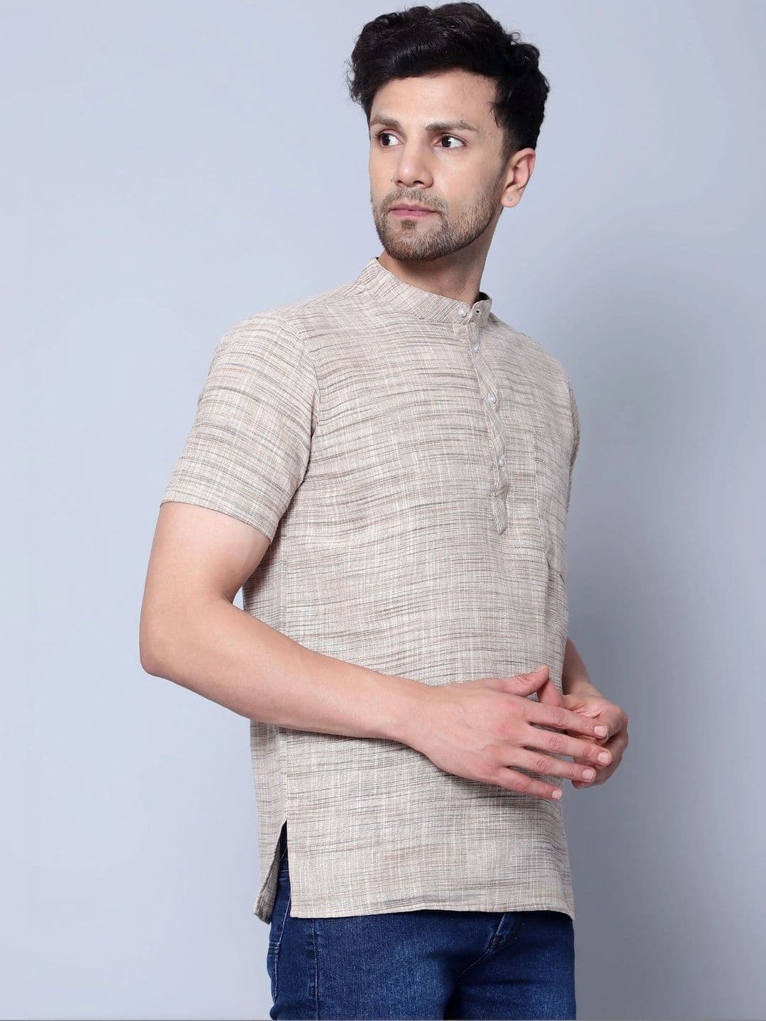 Latest Chikan Garments Men Khadi Kurta thumbnail 4
