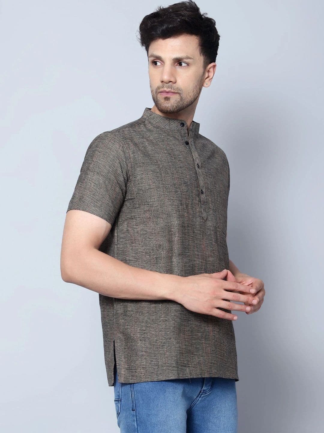 Latest Chikan Garments Men Khadi Kurta thumbnail 7