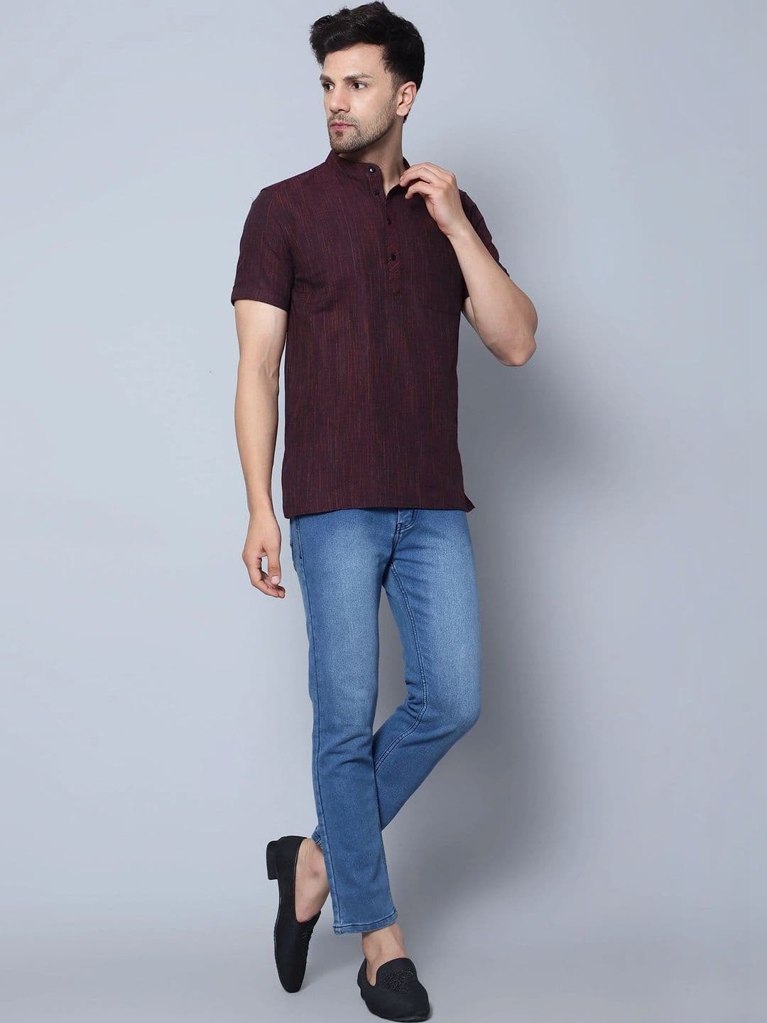 Latest Chikan Garments Men Khadi Kurta thumbnail 3