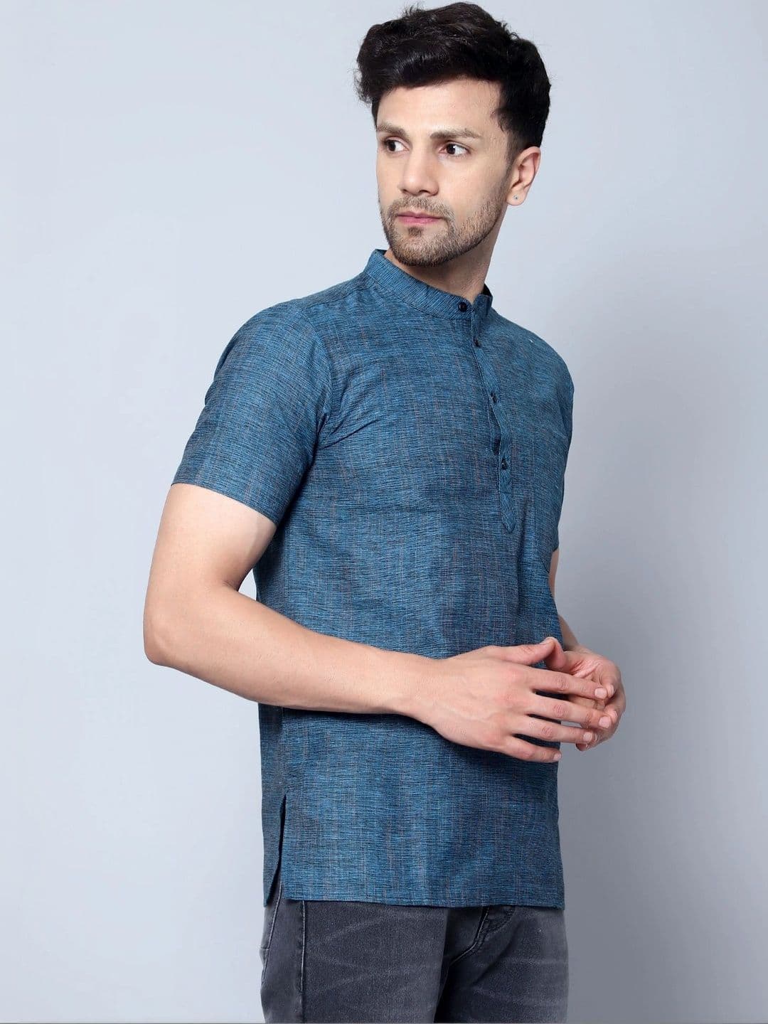 Latest Chikan Garments Men Khadi Kurta thumbnail 6