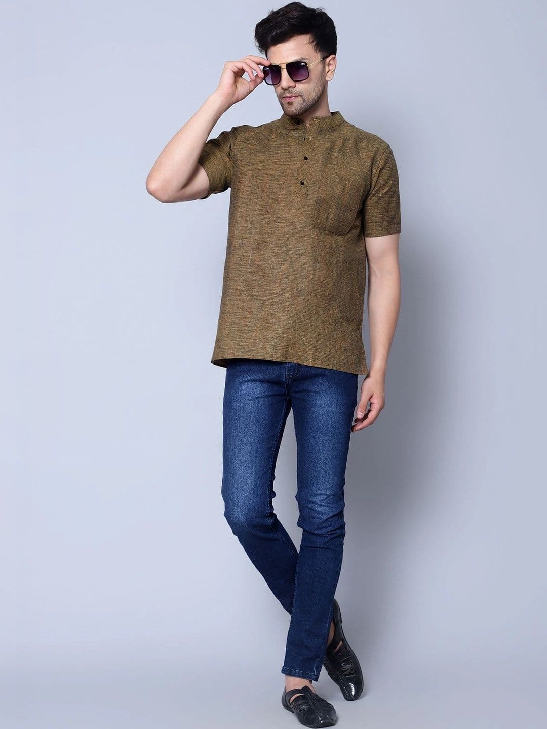 Latest Chikan Garments Men Khadi Kurta thumbnail 3