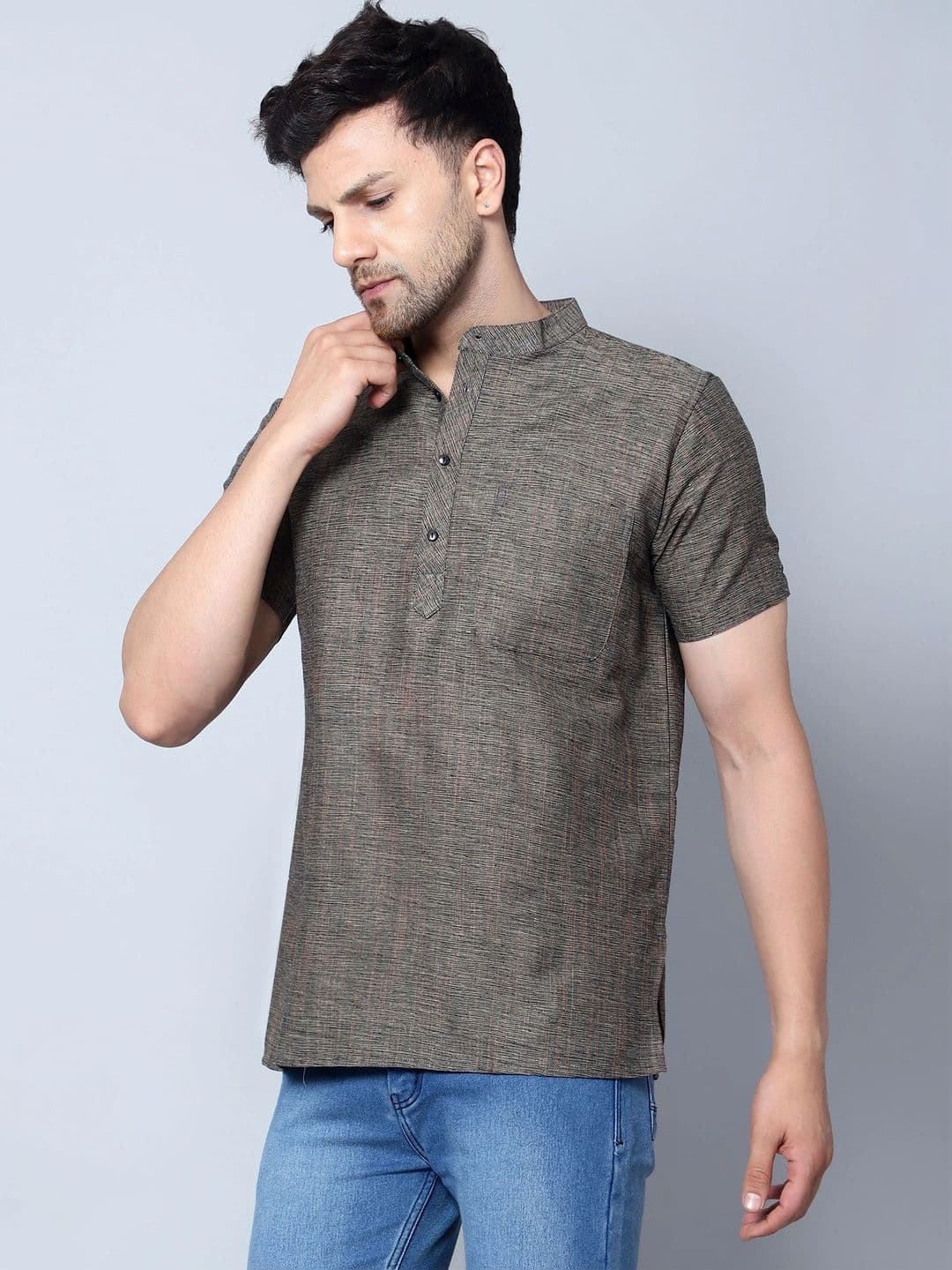 Latest Chikan Garments Men Khadi Kurta thumbnail 5