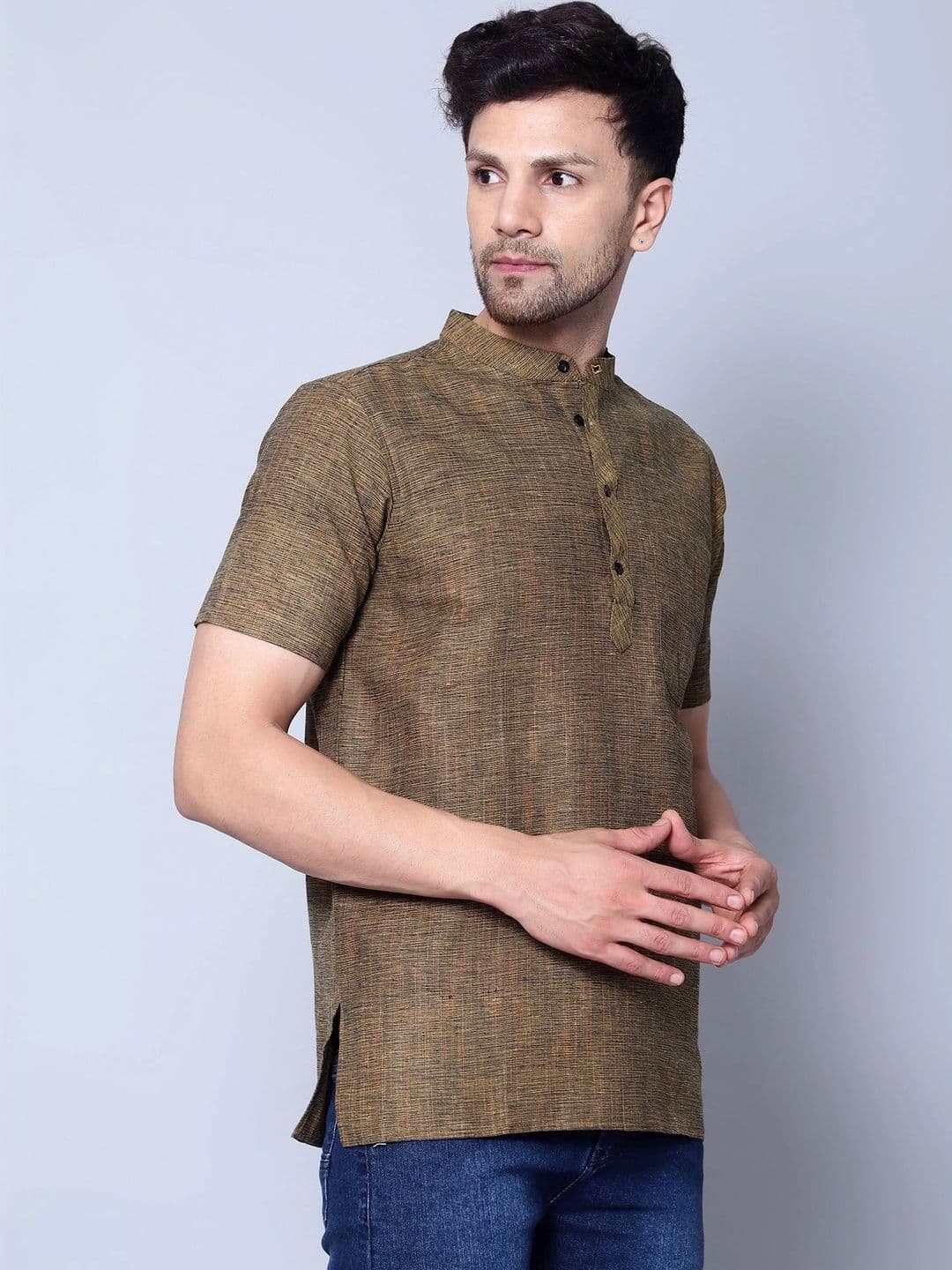Latest Chikan Garments Men Khadi Kurta thumbnail 6