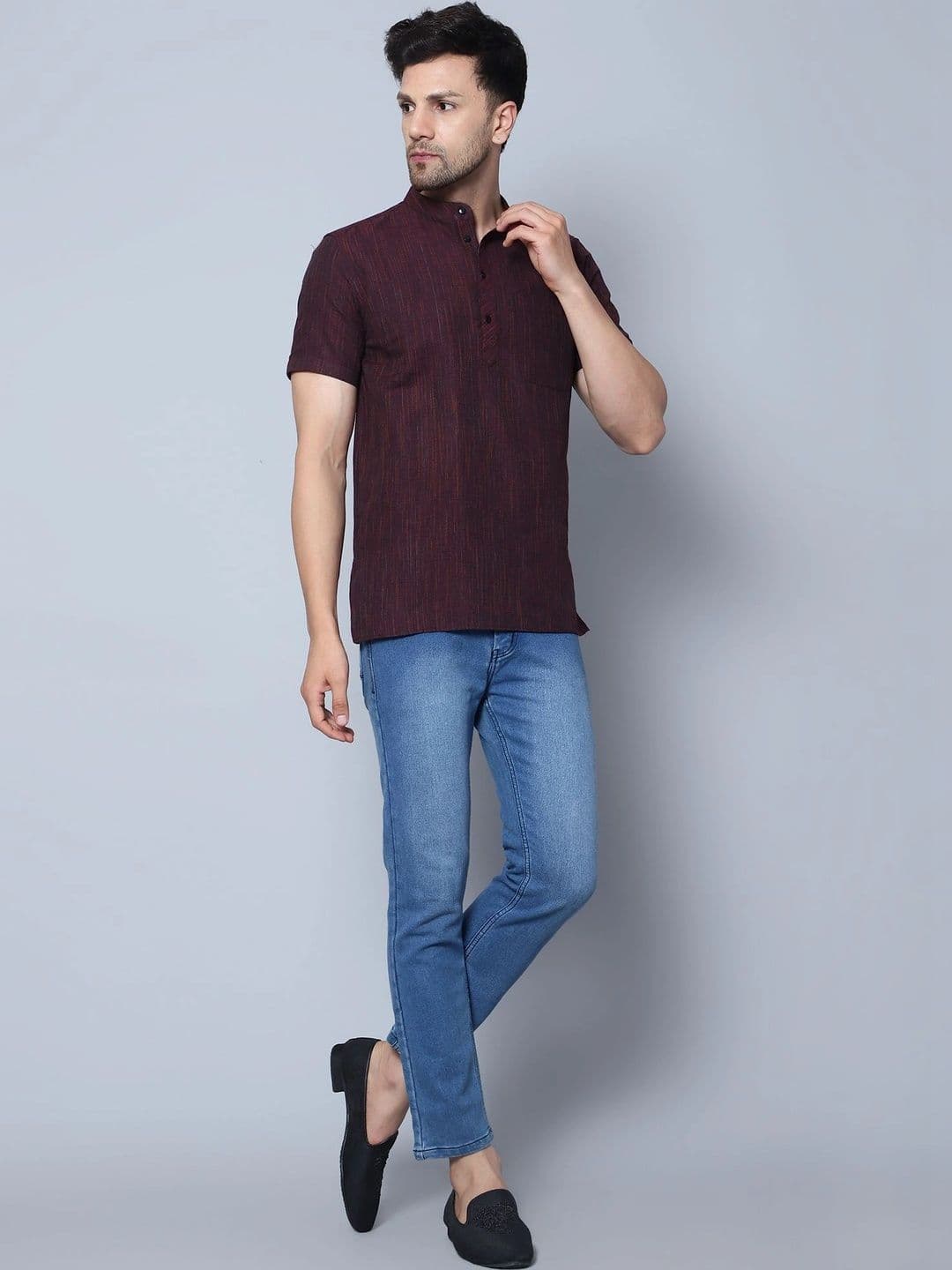 Latest Chikan Garments Men Khadi Kurta thumbnail 3