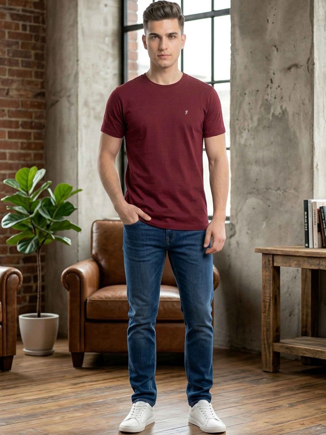 EXCELLO Men Brand Logo T-shirt thumbnail 5